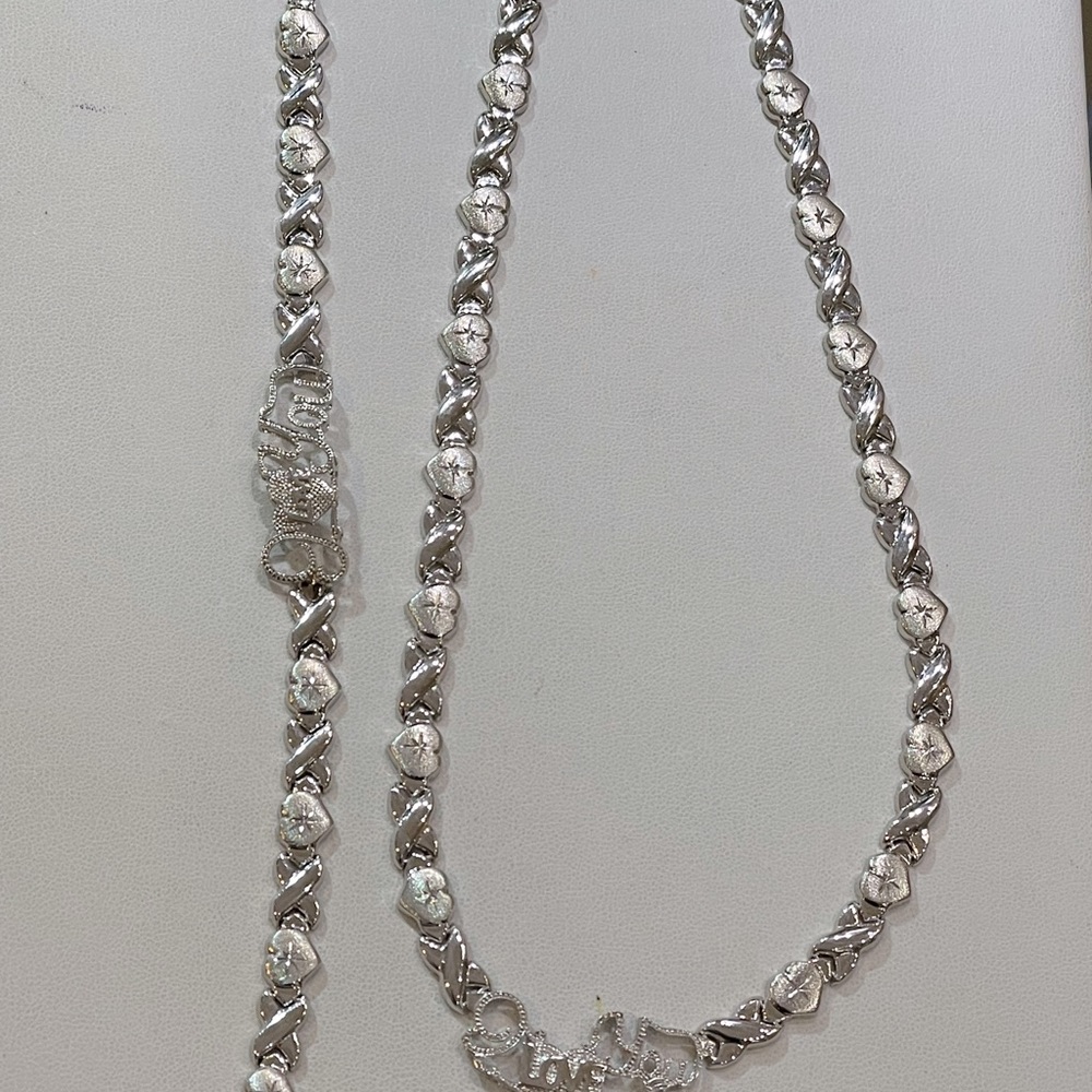 Sterling Silver “I LOVE YOU” x heart set - Picture 4 of 5